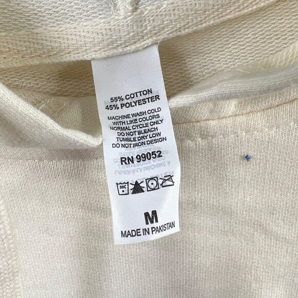 Nashville Pullover Hoodie Medium Ivory Long Sleeve Cotton Blend Graphic 1806 Des - Picture 3 of 6